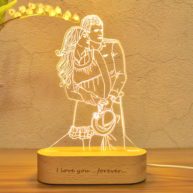 Placa Com Foto e Frase Personalizada Com Iluminação