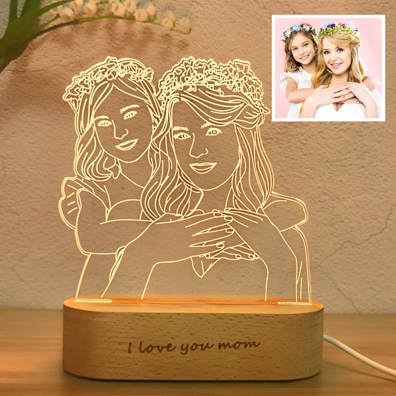 Placa Com Foto e Frase Personalizada Com Iluminação