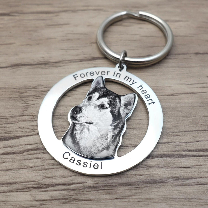 Chaveiro Com Foto Do Pet Personalizado Redondo Lembrança