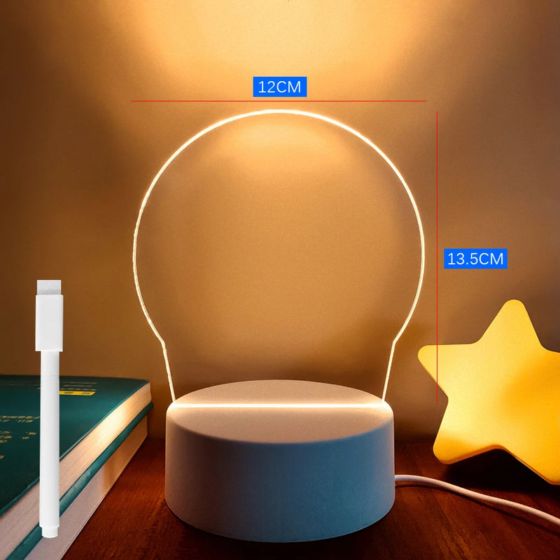 Placa de Luz Transparente Personalizada Por Você