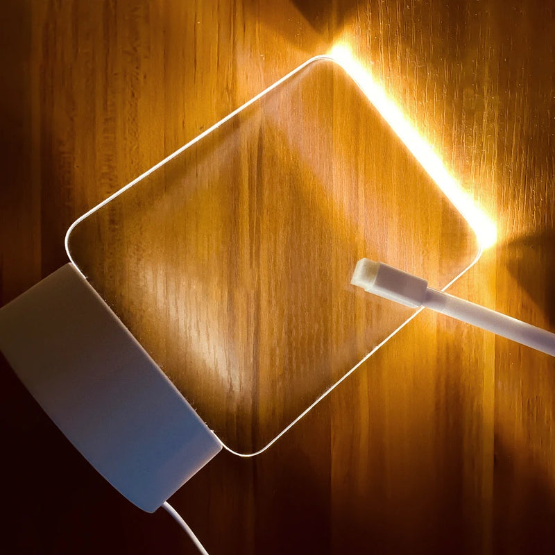 Placa de Luz Transparente Personalizada Por Você